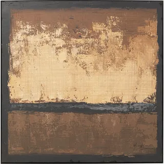 Kare Design Bild mit Rahmen »Gerahmtes Bild Silence Braun 120x120cm«, braun