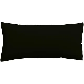 Schlafgut Kopfpolsterbezug , Schwarz , Textil , Uni , 40x80 cm , Grüner Punkt, Textiles Vertrauen - Oeko-Tex®, AZO-frei, Oeko-Tex® Made IN Green , bügelleicht, bügelfrei , Heimtextilien, Bezüge, Polsterbezüge