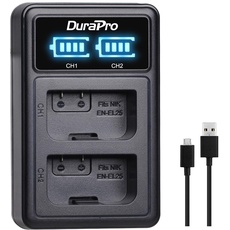 DuraPro Rapid LED Dual USB EN-EL25 Akku-Ladegerät für Nikon Z50 Kameras