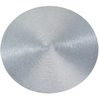 Nklaus Aluminium Kerzenteller rund Ø14cm Kerzenhalter Silber schieferoptik Kerzenhalter Gebürstet - Design 10344