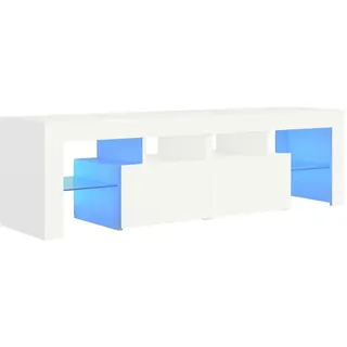 vidaXL TV-Schrank mit LED-Beleuchtung Weiß 140x36,5x40 cm
