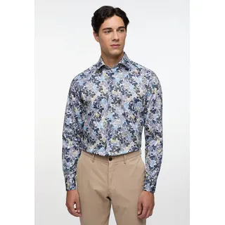 Langarmhemd ETERNA "SLIM FIT", Herren, Gr. 44, Normalgrößen, grün, Satin, 100% Baumwolle, schmal, Manschette, Hemden Langarmhemd, NON IRON (bügelfrei)