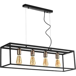 ONLI Hängeleuchte 4-flammig, schwarz, gold