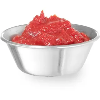 HENDI Auflaufförmchen, Saucenschälchen, Sossenschälchen, Soßenschälchen, Servierschalen, Dipschälchen, 0,07L, ø62x(H)40mm, Edelstahl