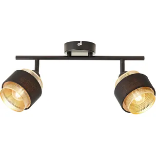 Brilliant Deckenstrahler »Grove« E14 Breite 50 cm, E14, Metall/Textil, schwarz goldfarben, goldfarben