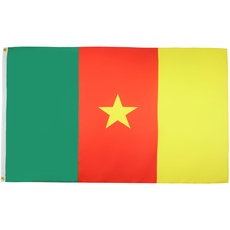 AZ FLAG Flagge KAMERUN 150x90cm - KAMERUNISCHE Fahne 90 x 150 cm feiner Polyester - flaggen