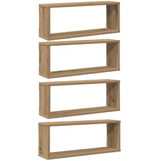 vidaXL Wandregale 4 STK. Artisan-Eiche 60x15x23 cm Holzwerkstoff