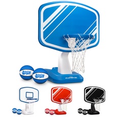 GoSports Unisex, Teenager Splash Hoop Pro Poolside Basketballspiel | inklusive Reifen, 2 Bällen und Pumpe, Blau, 38.5 x 34 x 40
