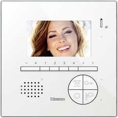 BTICINO, Classe 100 V12E Video-Innenstelle im hochwertigen Weißglas-Effekt mit 4.3" LCD-Monitor, 344522