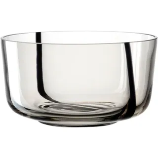 Leonardo Schale , Klar, Schwarz , Glas , rund , 21x11x21 cm , Geschirr, Schalen & Schüsseln, Schalen