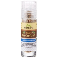 Herbaria Bauern Brotzeitsalz Mini-Mühle Bio, 3er Pack (3 x 19 g)