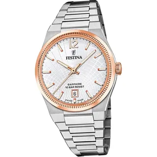 Festina Damenuhr Swiss Made Armbanduhr Edelstahl silber D2UF20066/2 - Silber