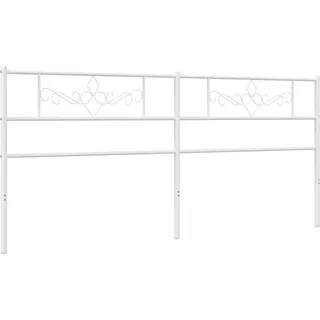 vidaXL Ersatz-Kopfteil Metall Weiß 180 cm - Weiß