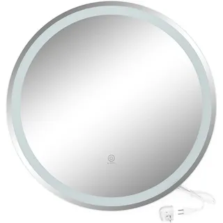 Vicco Badezimmerspiegel Lumos Weiß 70 cm mit Touchschalter, - Weiß