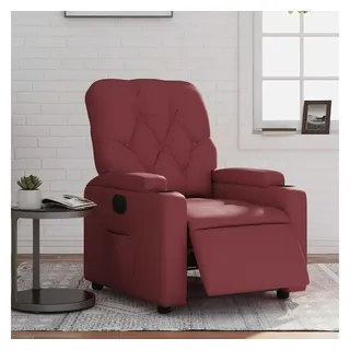 vidaXL Relaxsessel Elektrisch Weinrot Kunstleder