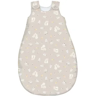 Avelia Babyschlafsackset , Weiß, Taupe , Textil , Tier , Füllung: Vlies,Vlies , Gr. 68/74 , Oeko-Tex® Standard 100, Made in Europe , Schlafen, Babybettausstattung, Babyschlafsäcke