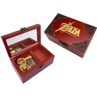 Spieluhr Gold Uhrwerk geschnitzt Holz Hand Kurbel Musikalisches Geschenk für Geburtstag,Urlaub,Jubiläum,Hochzeit,Muttertag,Weihnachten,Valentinstag,Melodie: Song of Storms from Ocarina of Time