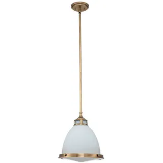 Elstead Lighting Hängeleuchte , Messingfarben , Metall, Glas , 42 cm , Grüner Punkt, RoHS , Lampen & Leuchten, Leuchtenserien