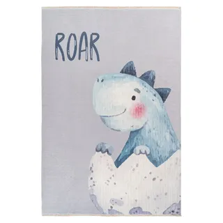 Kinderteppich KAYOOM "Joanna 626", multi, B:115cm H:9mm L:170cm, Baumwolle, Teppiche, Kinderteppich, Kurzflor, Modernes Muster, Deko, Wolle, Dino, Dinosaurier
