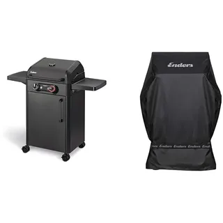 Enders Elektrogrill eFLOW PRO 2 TURBO SHADOW, Gussrost SWITCH GRID & Premium Wetterschutzhülle für Enders Grill BROOKLYN Next 2+3, eFLOW PRO 2