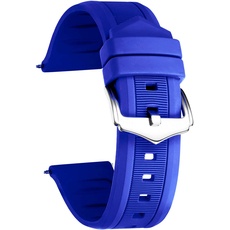 BINLUN Silikon Kautschuk Uhrenarmbänder 12mm-24mm Hochwertiges Uhrenarmband aus Gummi Flexibles Ersatzarmband für Herren Damen (Weiß/Rot/Schwarz/Blau/Orange/Grau/Grün)