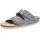 Damen Pantolette aus Veloursleder mit verstellbaren Schnallen Alba 5590, Größe:38 EU, Farbe:Blau - Blau