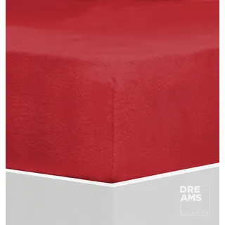 Florella Spannbettlaken »FS9, Flausch-Frottee, mit Rundum-Gummi, 80 % Baumwolle, 20 % Polyester« für Matratzenhöhe bis 25 cm geeignet, rot
