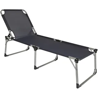 Garden Pleasure Abaco Sonnenliege 214 x 70 x 45 cm Anthrazit-Silber