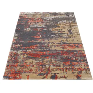 Musterring Teppich »ANGELES PILANO« rechteckig 10 mm Höhe exlcusive MUSTERRING DELUXE COLLECTION, Bambus-Viskose feine Knüpfung, orange