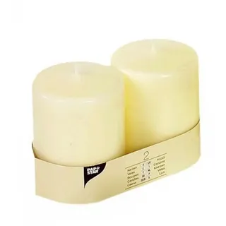 Papstar Stumpenkerze 10 cm beige 2 St.