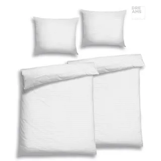 Florella Bettwäsche »Uni, Avance Soft-Seersucker, 100 % Baumwolle« 4 Stk. tlg., weiß