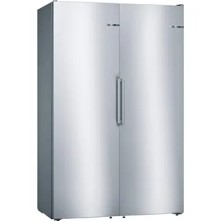 Bosch KAN95VLEP Europäischer Side-by-Side, 186 x 120 cm, 327 kWh pro Jahr, Inox-look, 346 L Kühlteil & 242 L Gefrierteil, NoFrost, VitaFresh