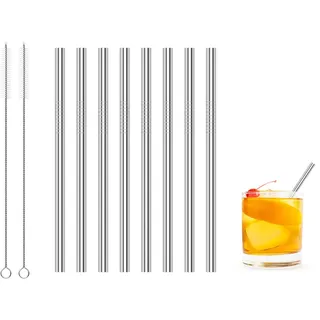 Kiemeu Kurze Strohhalme Edelstahl Trinkhalme Kurz Metall Strohhalm Kurz Cocktail Strohhalme Edelstahl