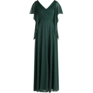 Abendkleid VERA MONT "Abendkleid im Glitzer-Look", Damen, Gr. 38, EURO, grau (grün, grau), Obermaterial: 100% Polyester PES., Kleider Abendkleid