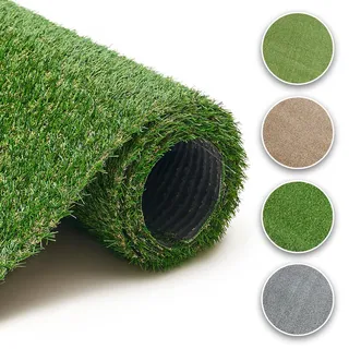 TAPISO Canyoo Rasenteppich Kunstrasen -Höhe:20 mm Grün 200 x 350 cm | Meterware strapazierfähig für Garten Balkone Terrassen Wintergärten