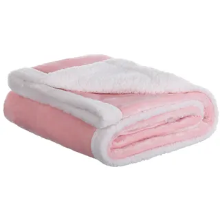 Brandsseller Baby Flanell/Sherpa Kuscheldecke 70 x 100 cm Schmusedecke Kinderdecke