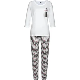 vivance dreams by lascana Pyjama Set Giraffen-Print Schwarz/Weiß 56/58