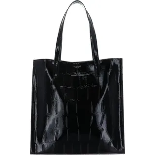 Ted Baker Shopper Schultertasche Vannda Croc Effect Icon Bag Black schwarz - Schwarz