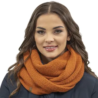 Vivisence Loop Damen für Winter Einheitsgröße - Warm Schal Frauen Klassisch winterschal Gemütlich für herbst Schlauchschal Damenschal XXL - Orange - Orange