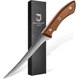 Elzusha - Filetiermesser aus hochwertigem Stahl mit Holzgriff