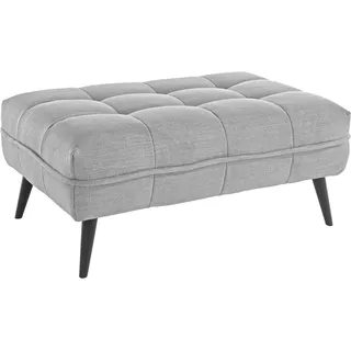 LEONIQUE Hocker "Ariana", grau (light grau), B:109cm, 100% Polyester, Hocker, Polsterhocker