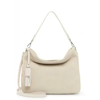 TAMARIS Damen Schultertasche Beutel Umhängeriemen Quaste Letzia 32192, Farbe:Beige - Beige