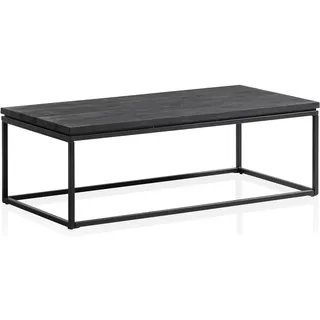 Wohnling Couchtisch Schwarz Mangoholz 120 x 60 x 40 cm