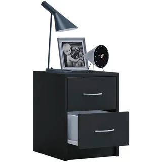 VCM Nachtschrank Boxal 35 x 35 x 40 cm Schwarz