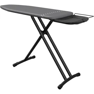 Laurastar Bügelbrett Plusboard, 42cm x 125cm, 100% Baumwolle, Für Dampfbügelstationen geeignet, Verstellbare Höhe, Integrierte Rollen, 9kg - Grau