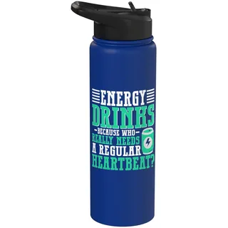 Denn wer braucht einen regelmäßigen Heartbeat Energy Drink Stainless Steel Insulated Water Bottle