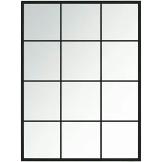 vidaXL Wandspiegel Schwarz 80x60 cm Metall