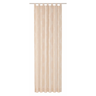 Vorhang WIRTH "Lahstedt" Gr. 4, beige (sand), B:135cm H:245cm, Jacquard, Polyacryl, Polyester, Gardinen, Vorhang