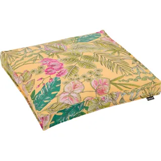 H.O.C.K. Eliza-Bouquet Outdoor Sitzkissen 50 x 50 cm Gelb