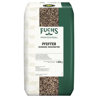 FUCHS Pfeffer schwarz geschrotet, Gewürz, 1,0 kg